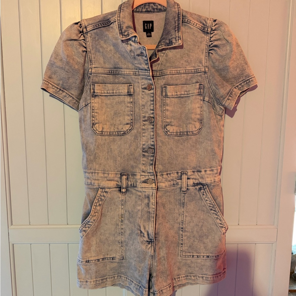 GAP Petite Denim Romper